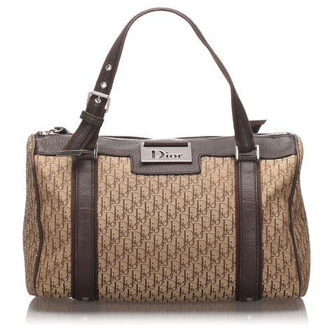 dior oblique brown boston bag